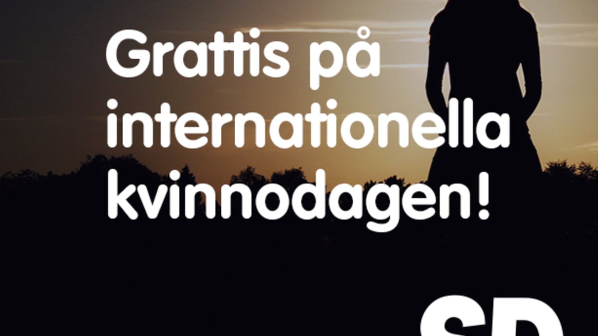Sverigedemokraterna uppmärksammade de hemska orättvisor kvinnor lever med världen över genom att säga "grattis".